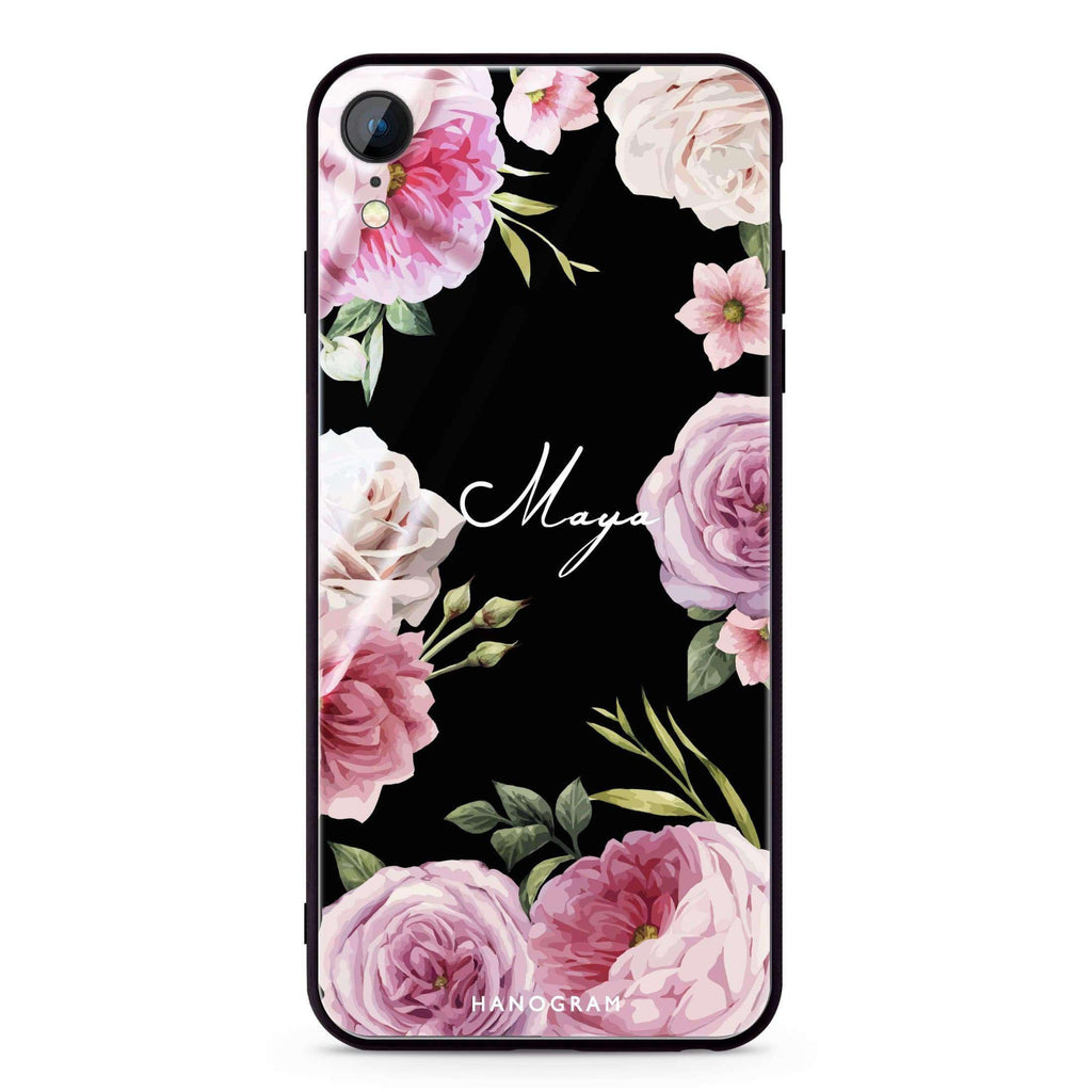 Beautiful Pretty Floral iPhone XR Glass Case
