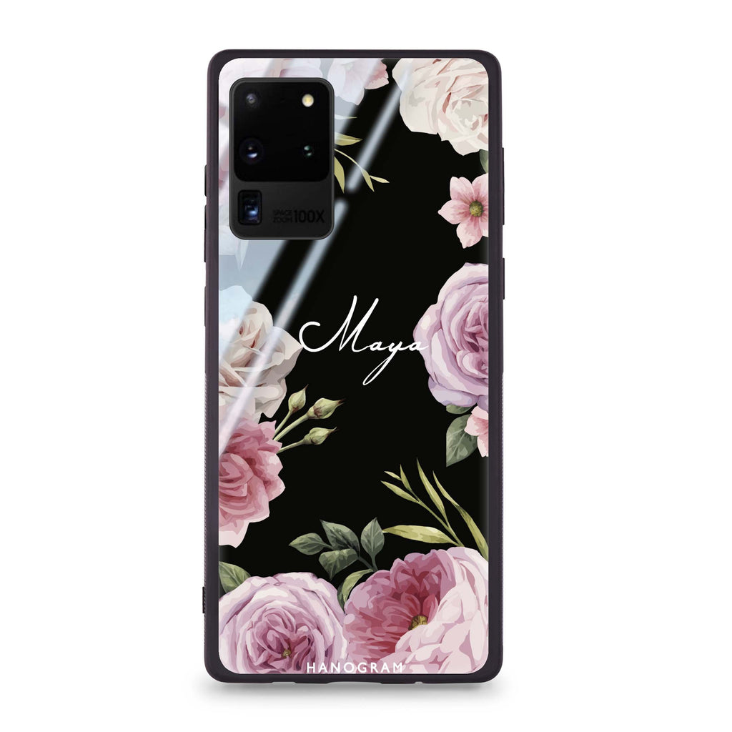 Beautiful Pretty Floral Samsung Glass Case
