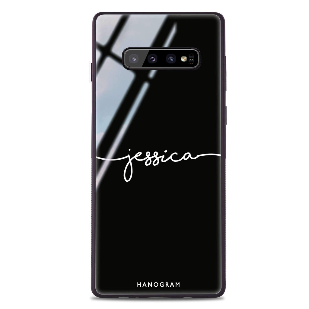 Handwritten Samsung S10 Plus Glass Case