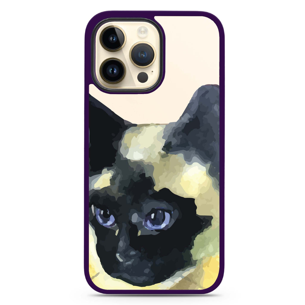 Watercolour Cat Impact Guard Bumper Case