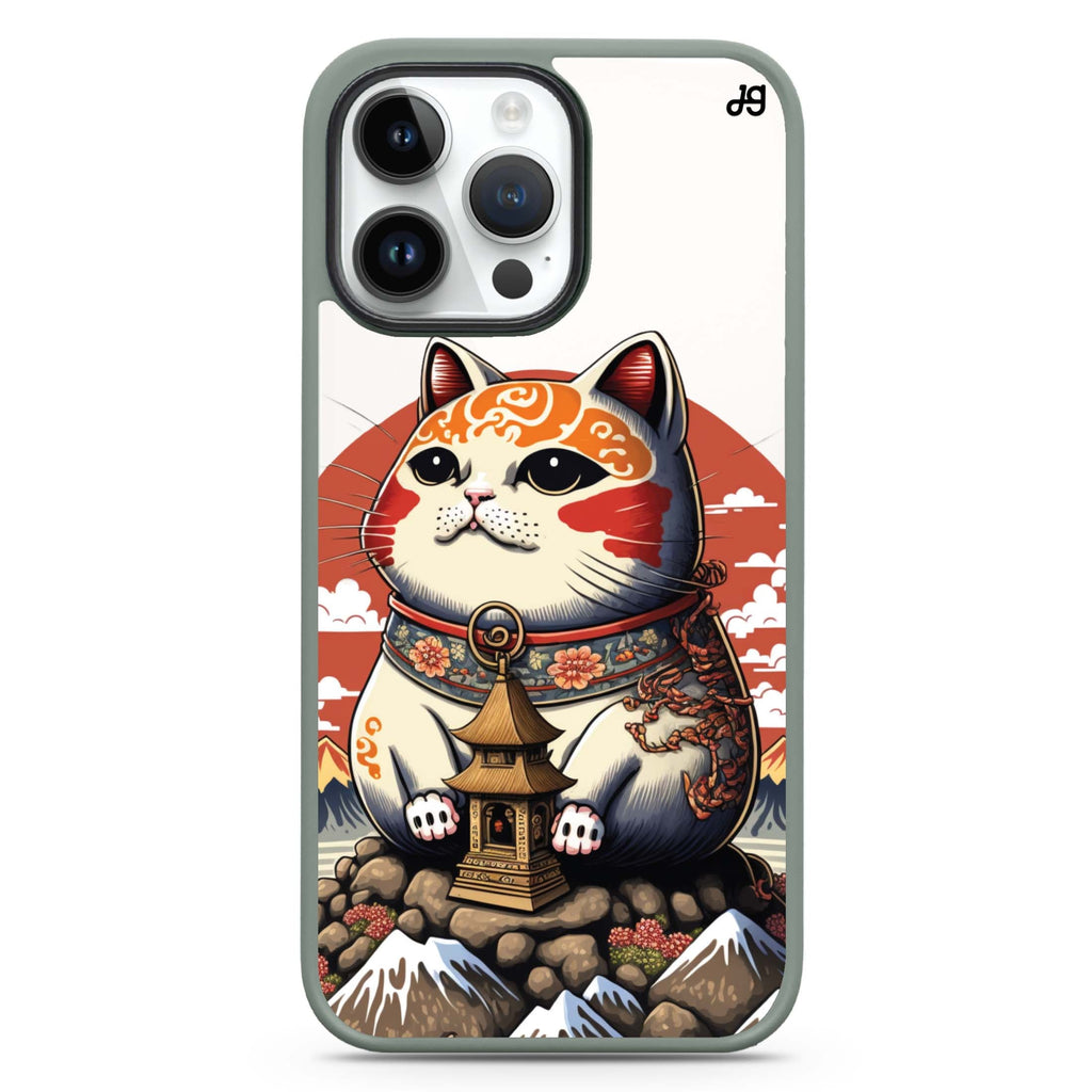 Cat with Fuji Mountain Impact Guard Bumper Case