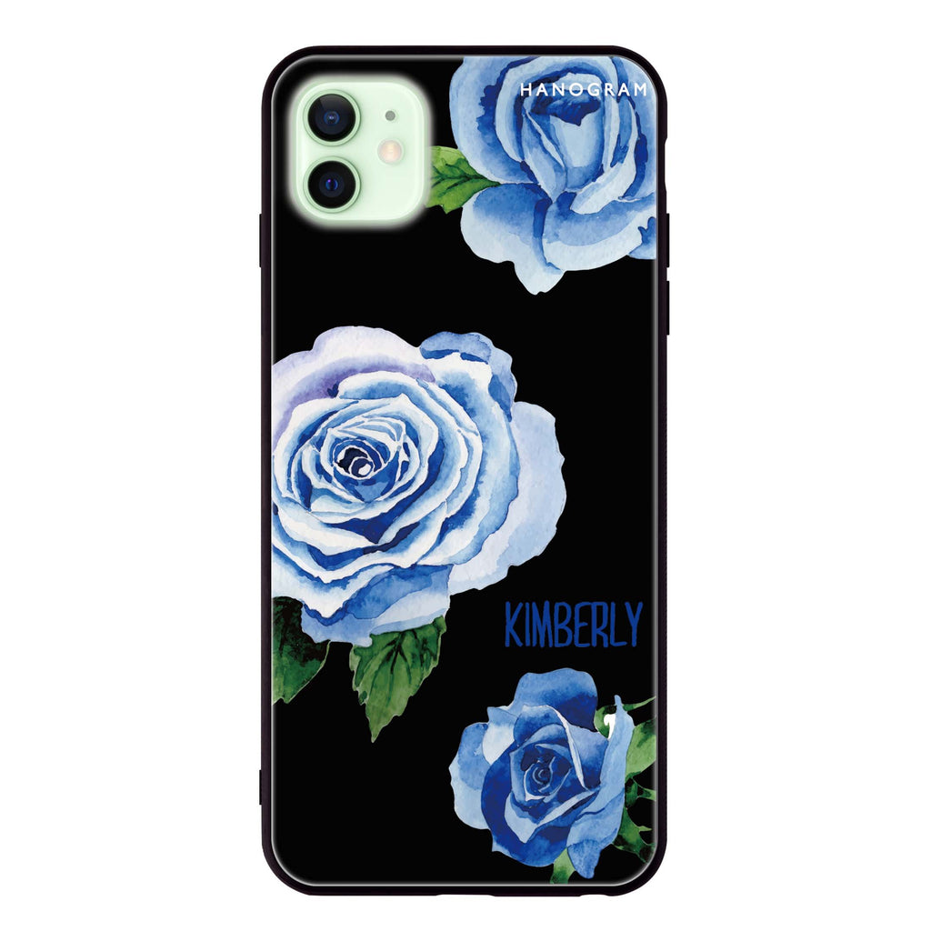 Blue Rose iPhone 12 Glass Case