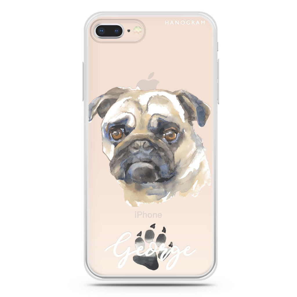 Pug iPhone 8 Ultra Clear Case