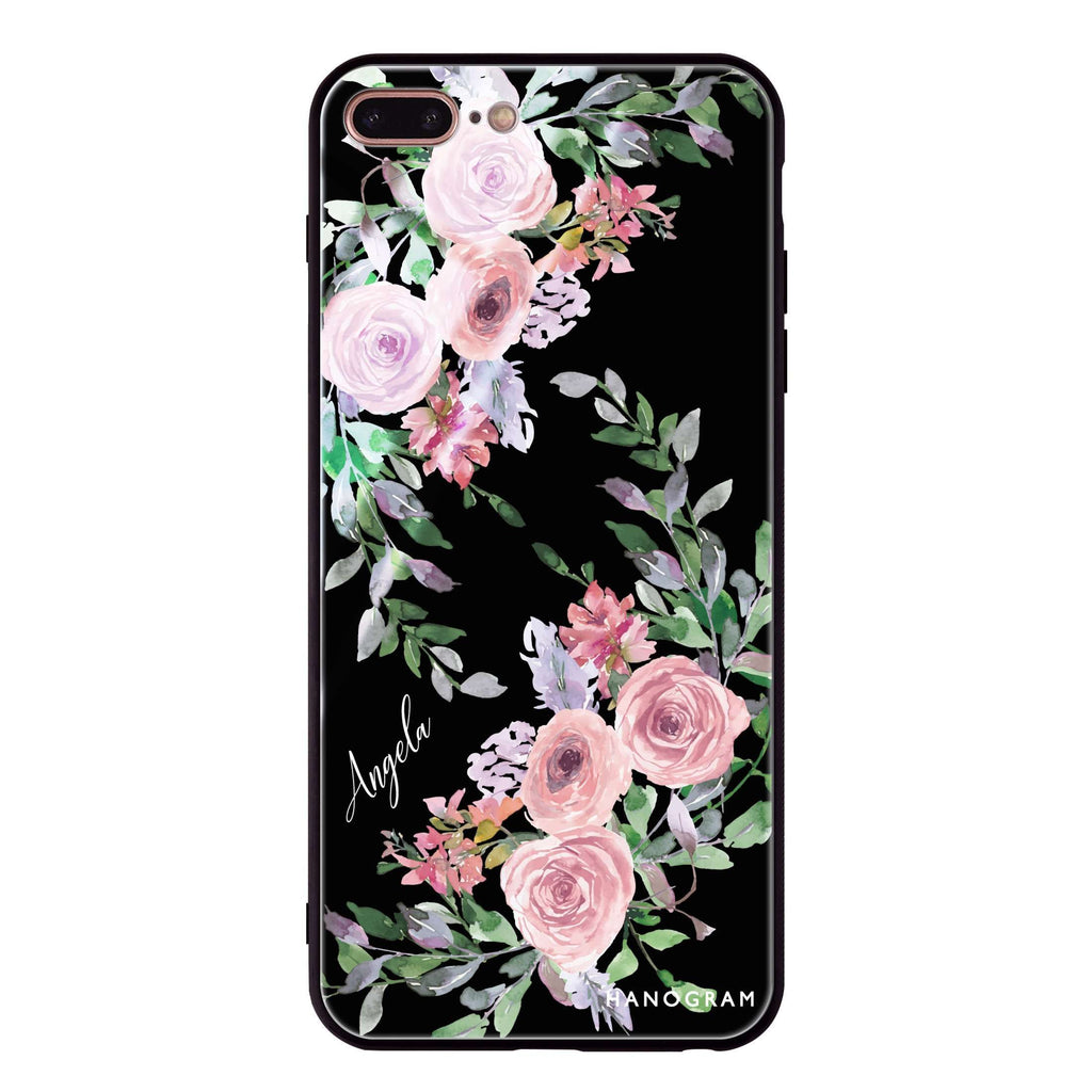 Lucy Watercolor Rose iPhone 7 Plus Glass Case
