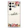Art of Classic personalized name Samsung Galaxy S26/S25/S24/S23/S22 Ultra ultra clear case, transparent design, main view
