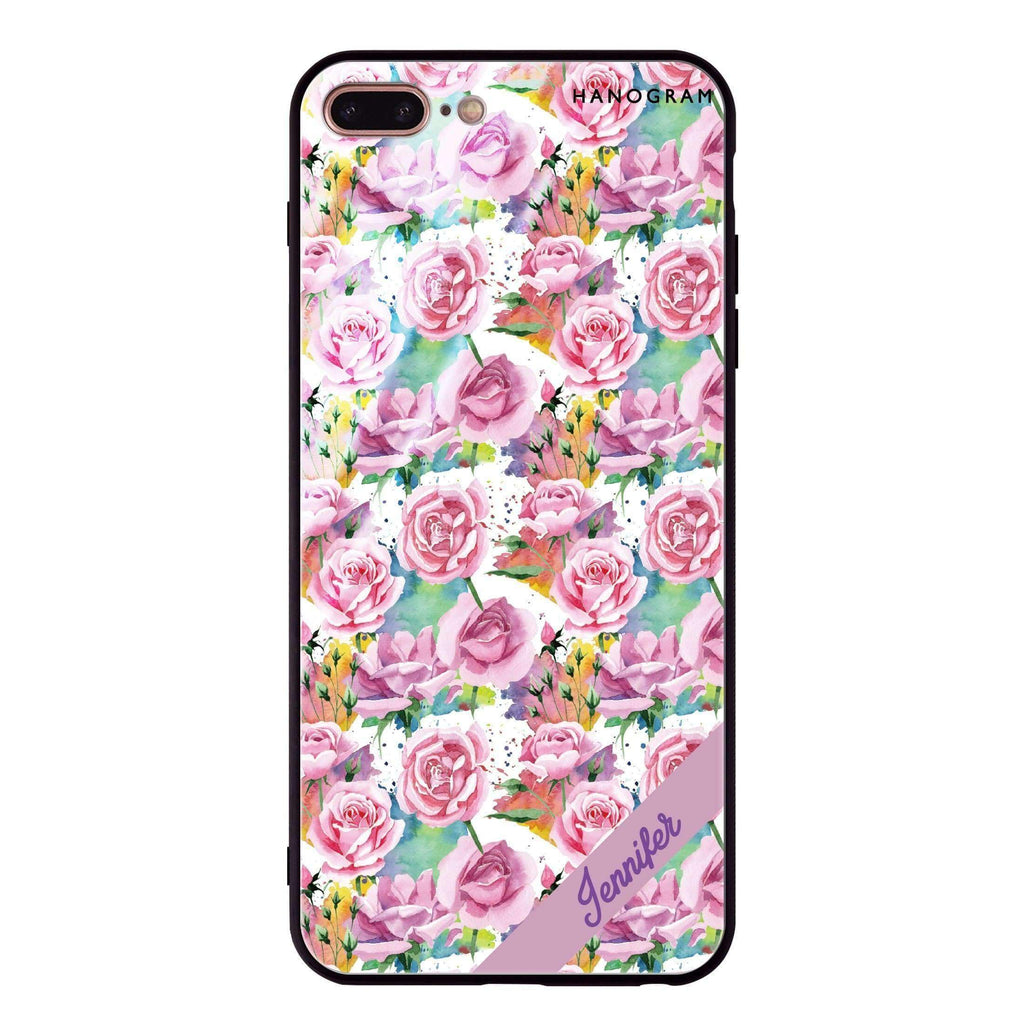 Colorful Rose iPhone 7 Plus Glass Case