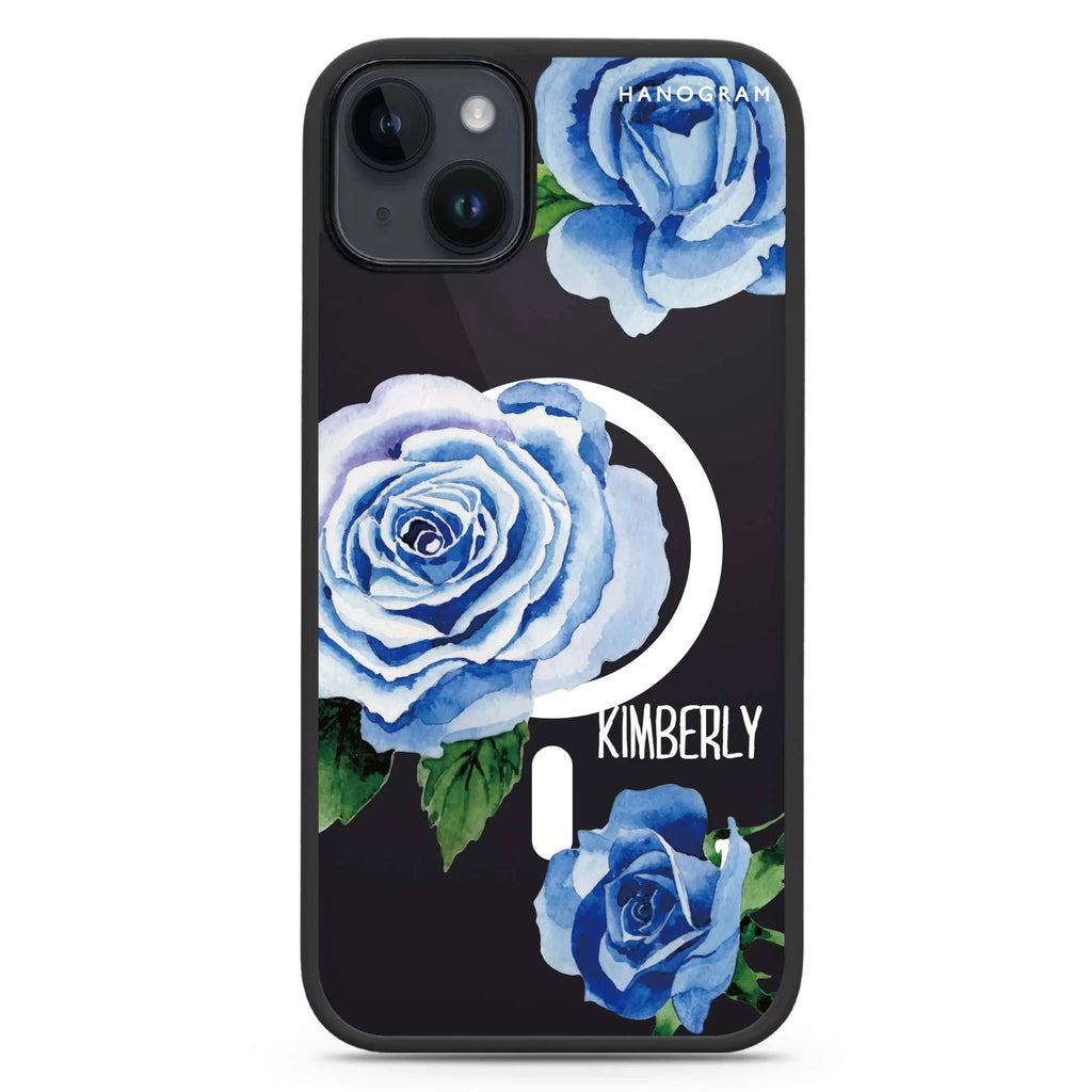 Blue Rose iPhone 14 Plus MagSafe Compatible Impact Guard Bumper Case