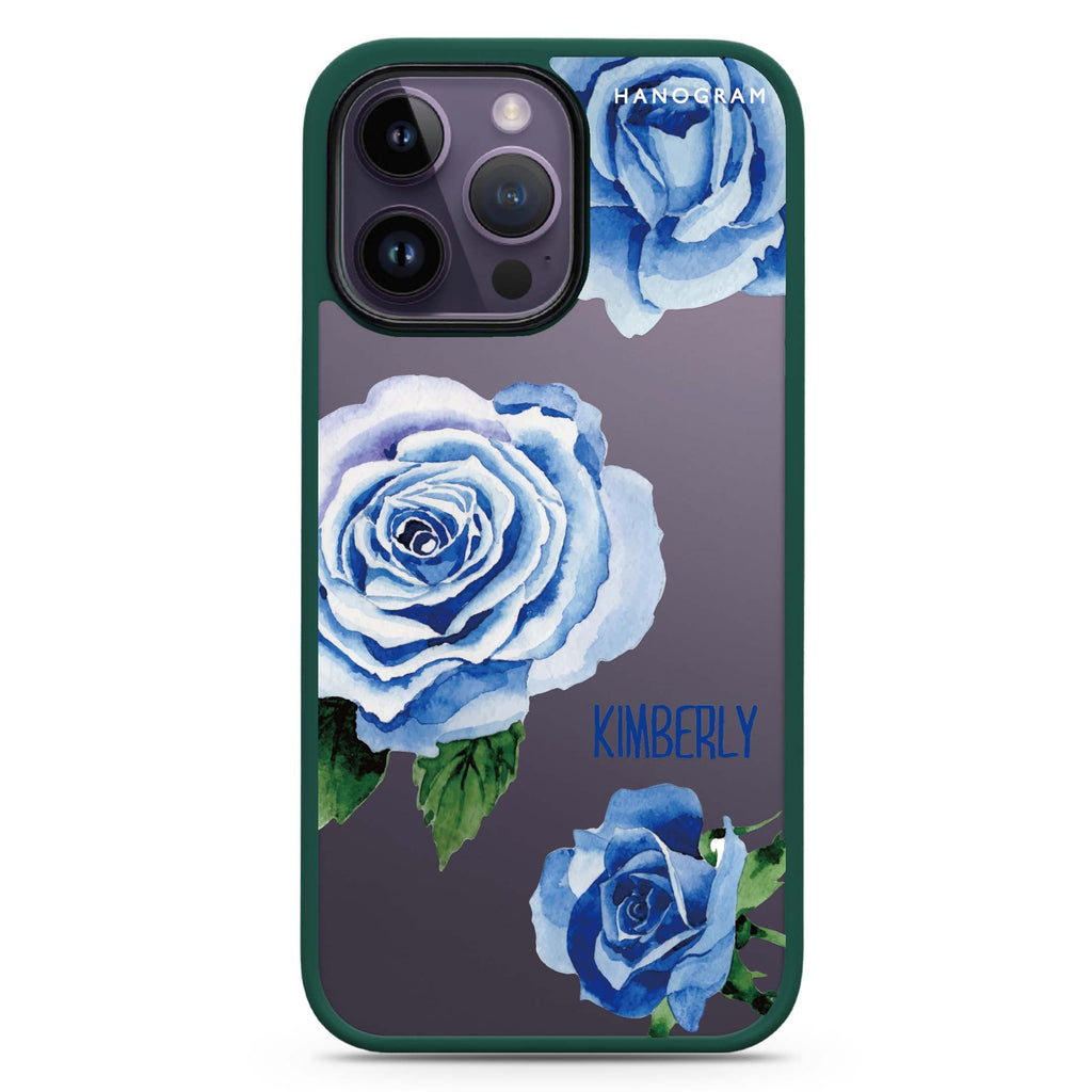 Blue Rose iPhone 13 Pro Impact Guard Bumper Case