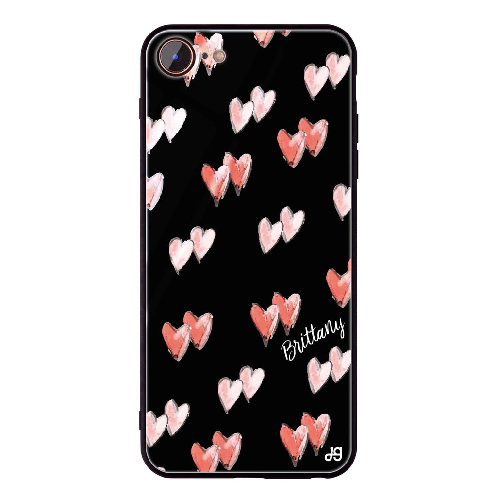 Double Heart iPhone 7 Glass Case