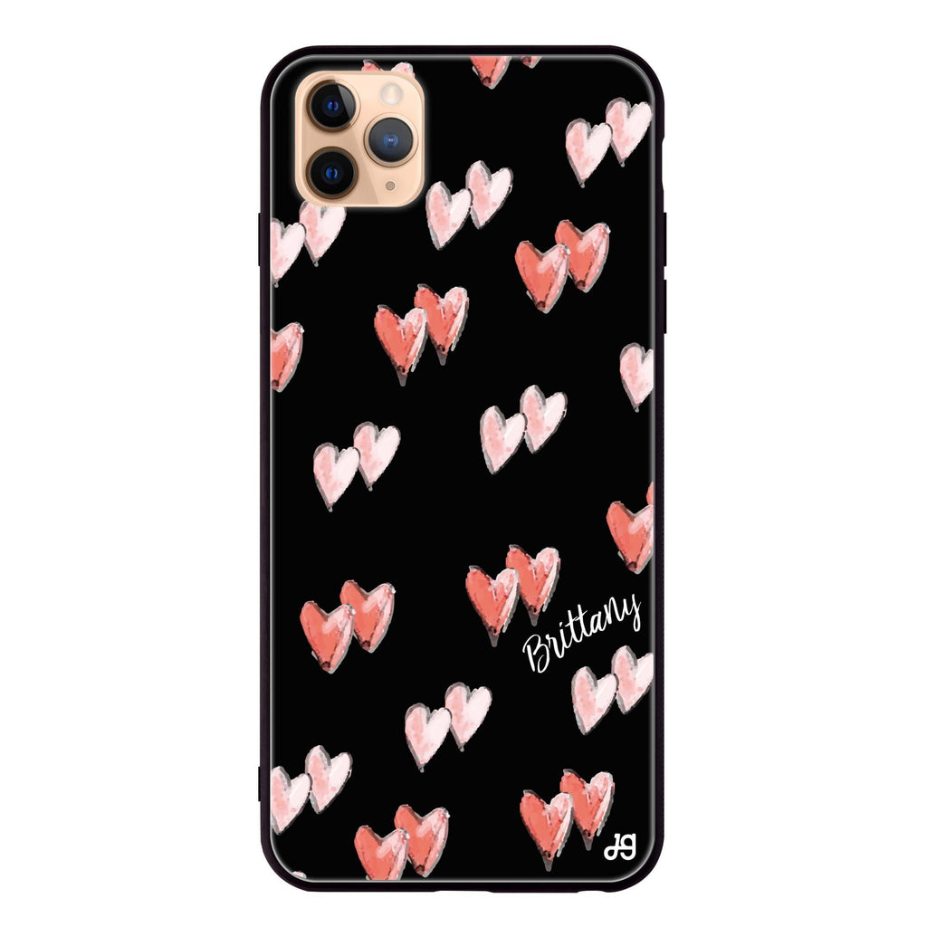 Double Heart iPhone 11 Pro Max Glass Case