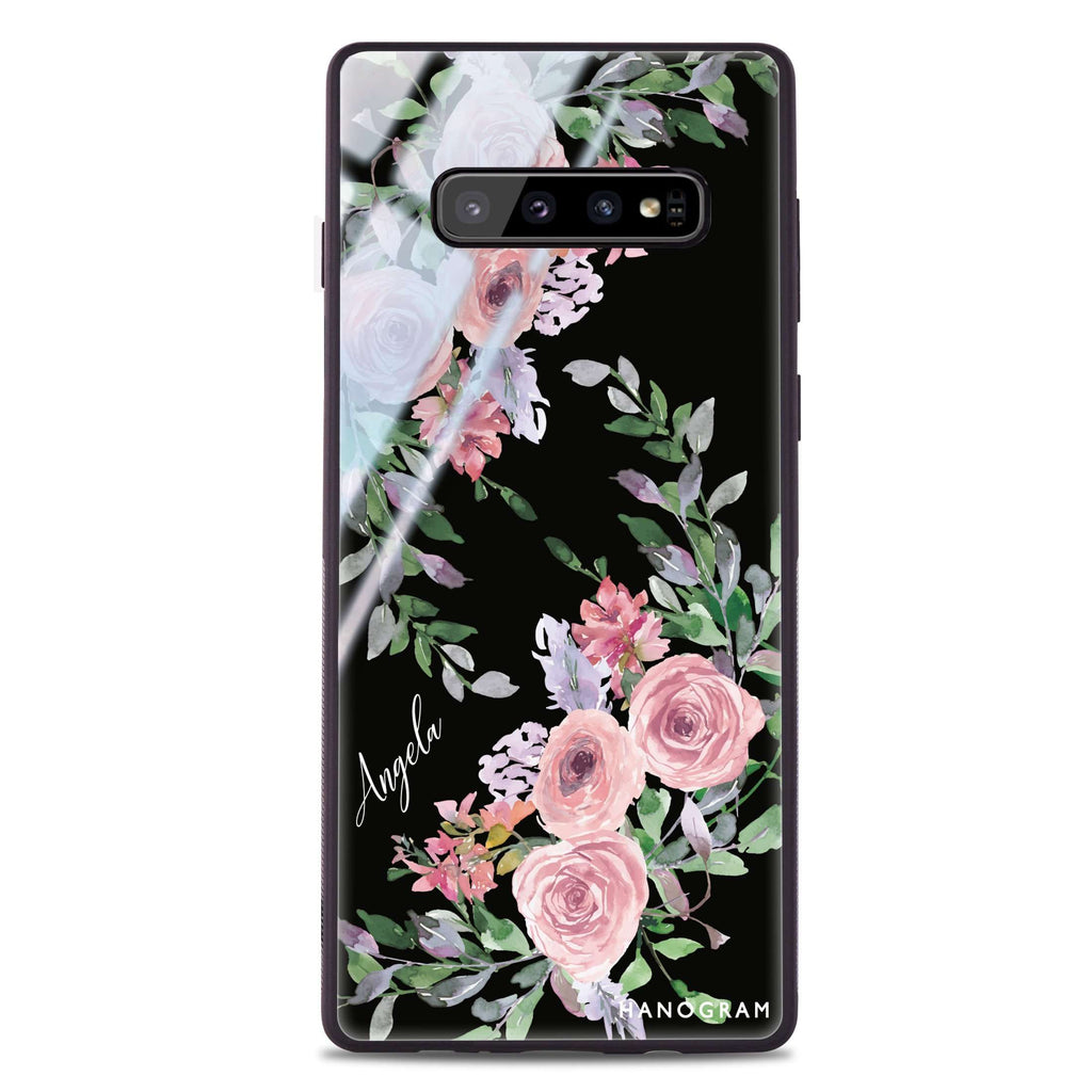 Lucy Watercolor Rose Samsung S10 Plus Glass Case