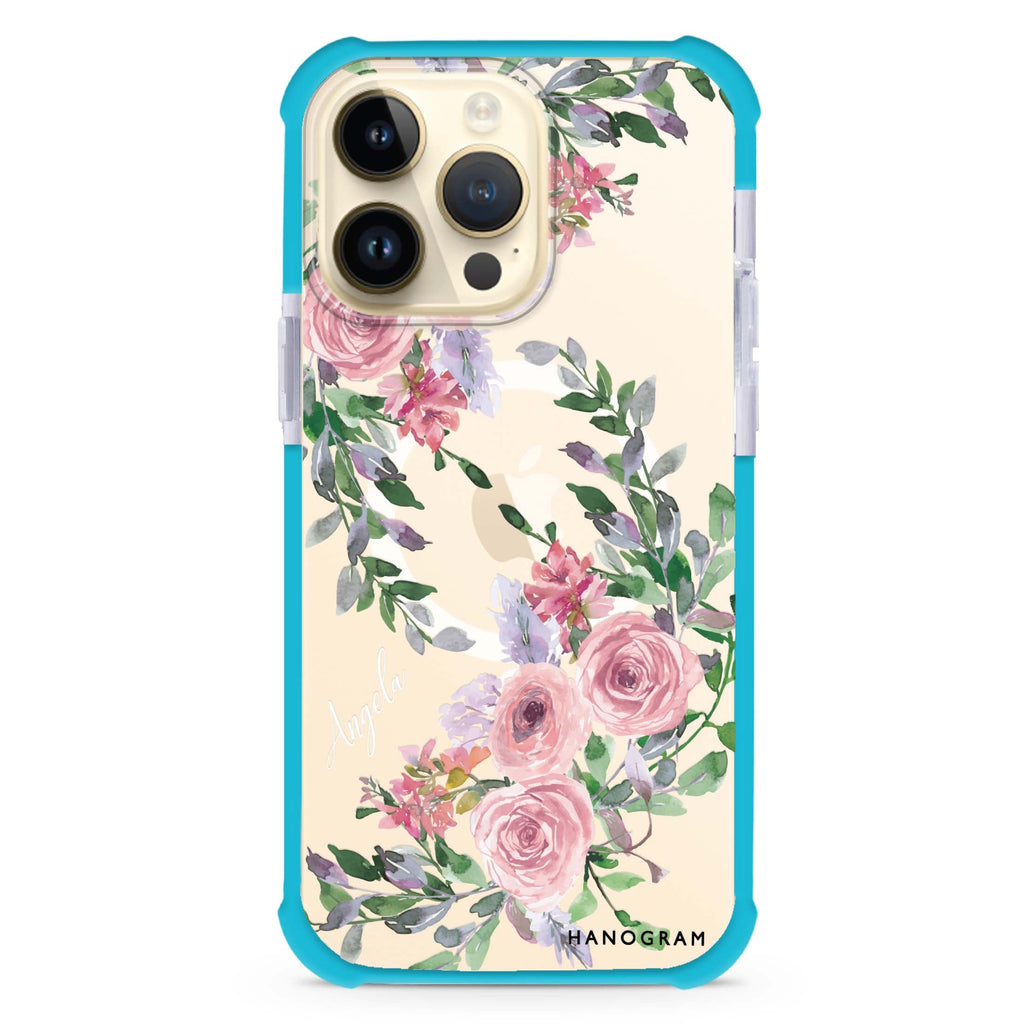 Lucy Watercolor Rose MagSafe Compatible Ultra Shockproof Case