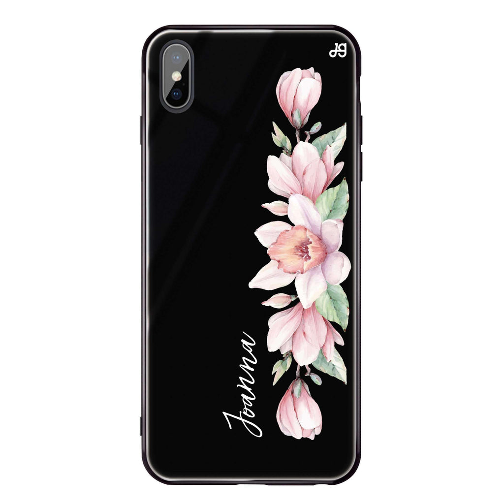 Floral and Me iPhone XS Glass Case