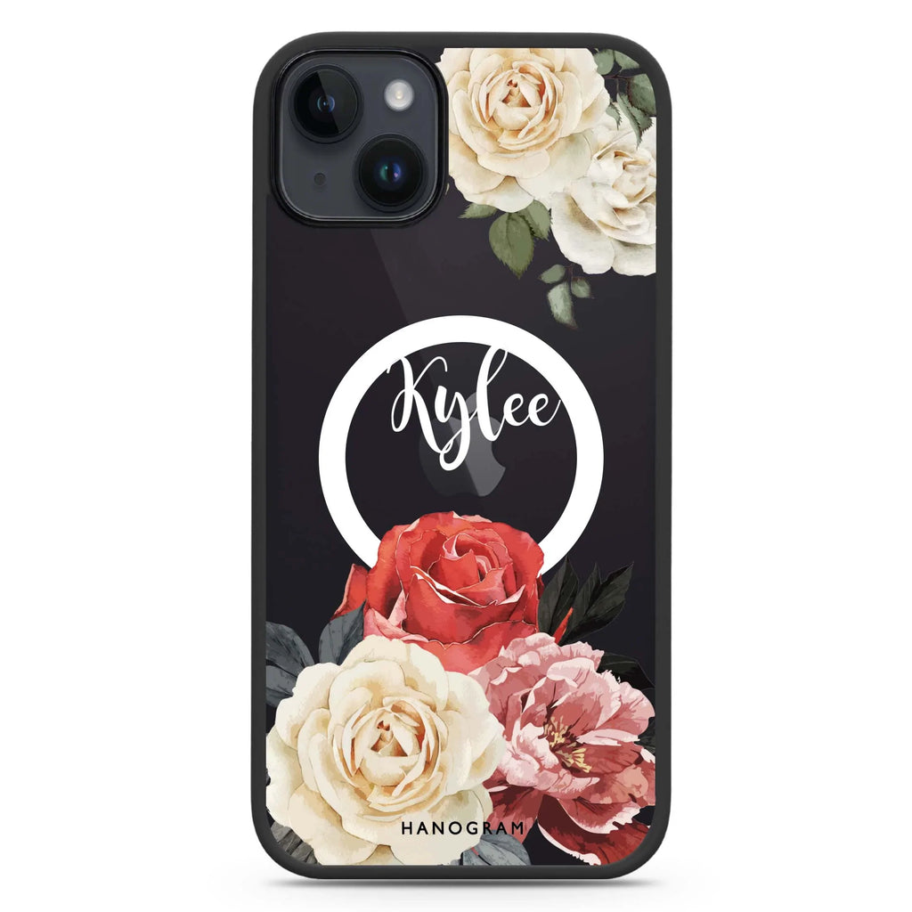 Vintage Floral iPhone 14 Plus MagSafe Compatible Impact Guard Bumper Case