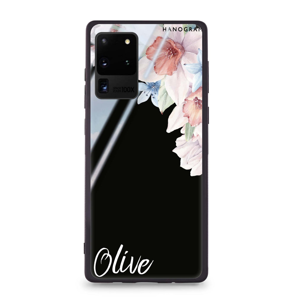 Glamour Floral Samsung Glass Case