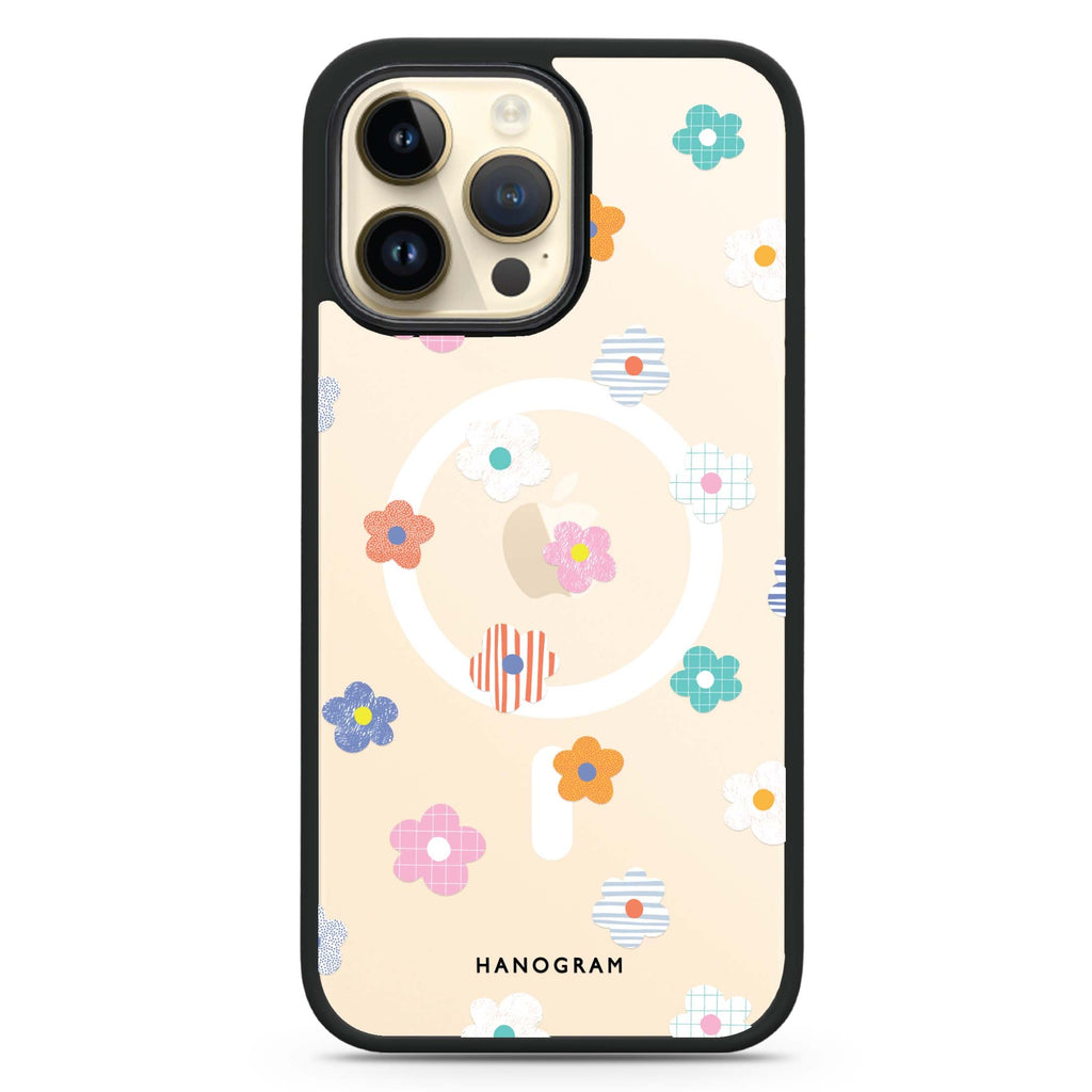 Floral Pattern MagSafe Compatible Impact Guard Bumper Case