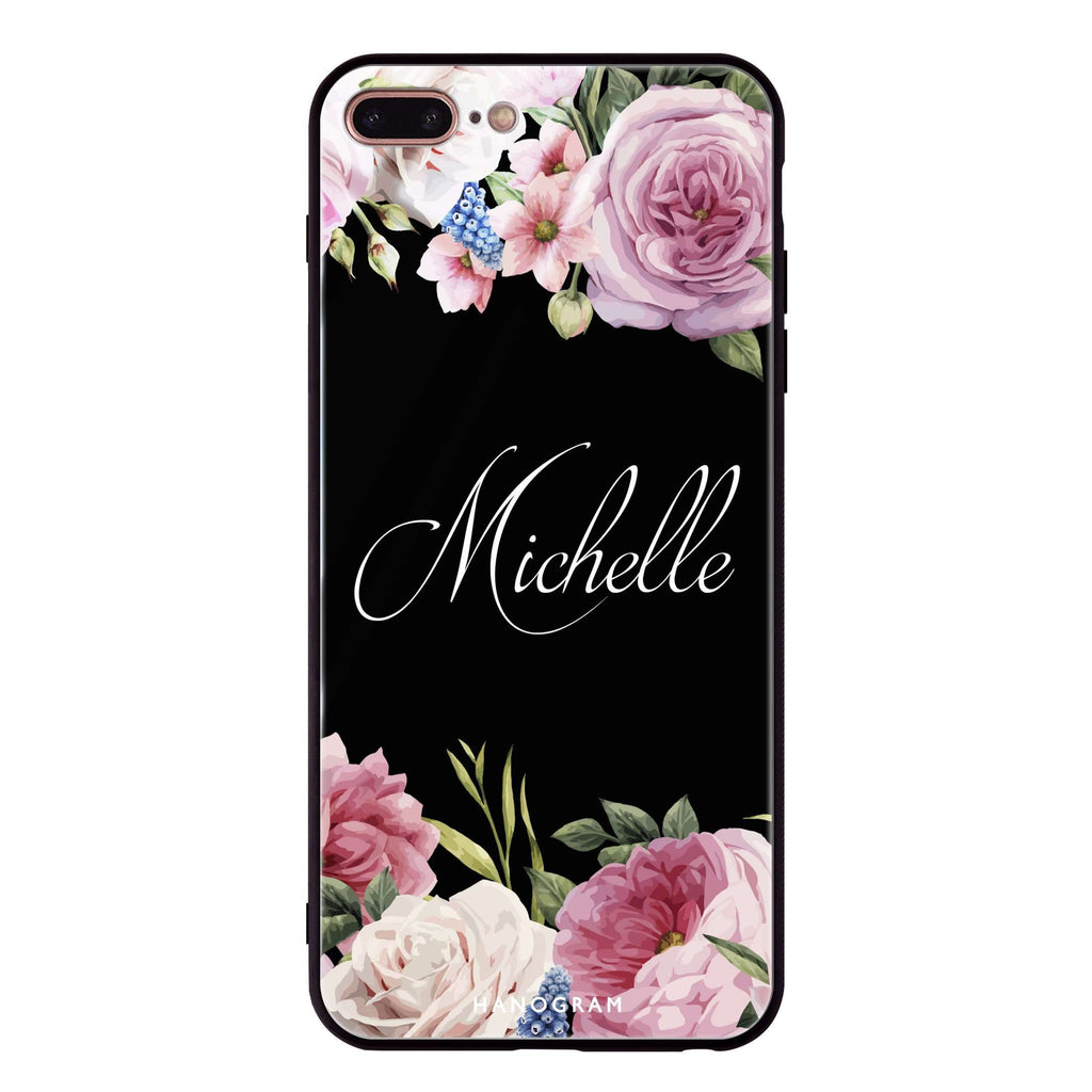 Light Pink Floral iPhone 8 Plus Glass Case