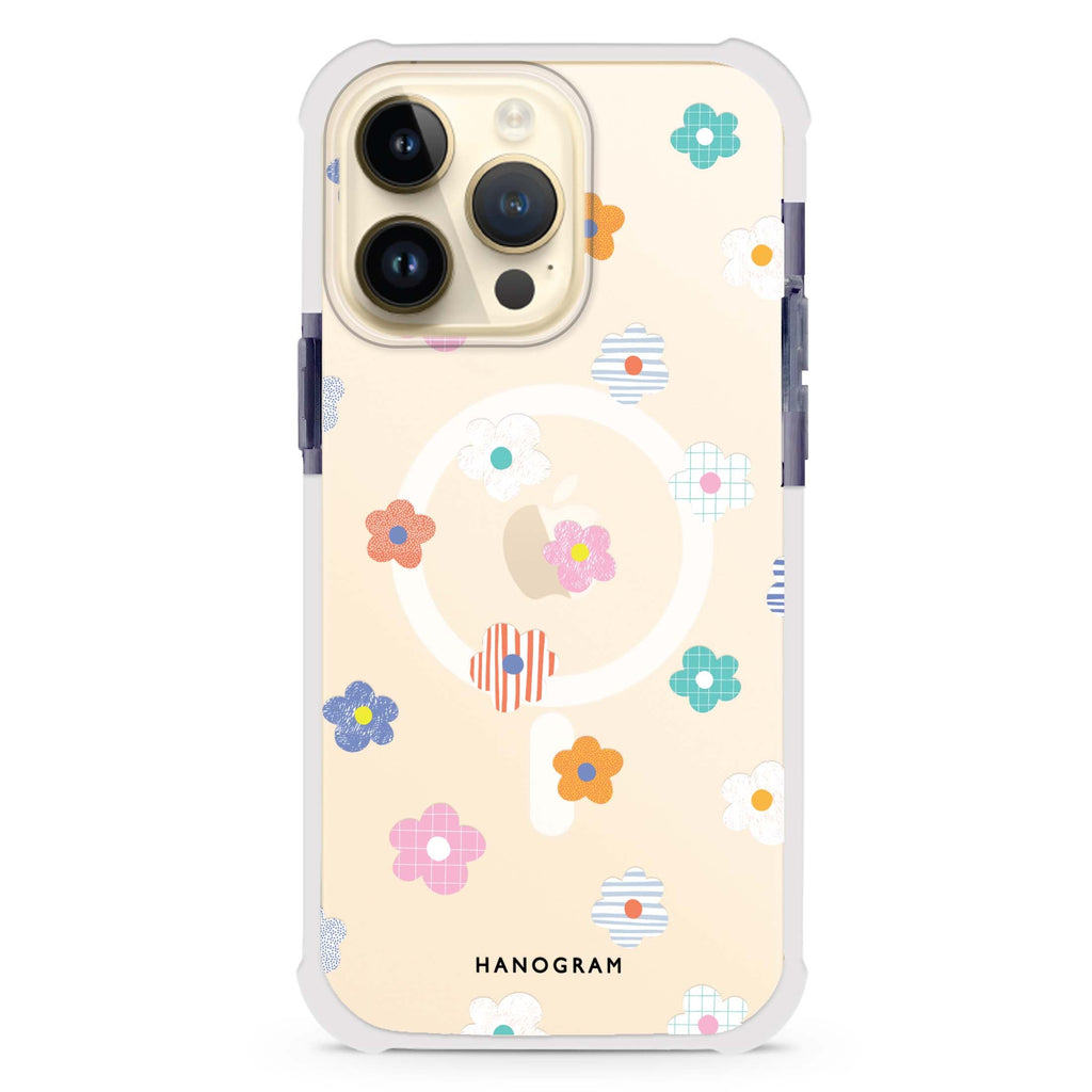 Floral Pattern MagSafe Compatible Ultra Shockproof Case