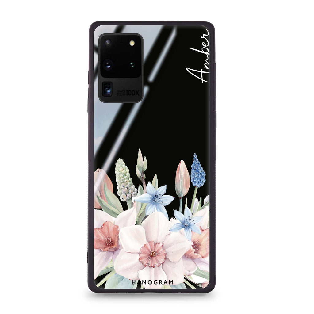 My Glamour Floral Samsung Glass Case
