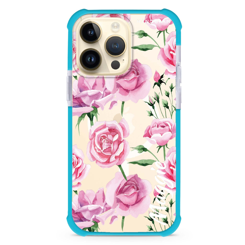 Pink Rose MagSafe Compatible Ultra Shockproof Case