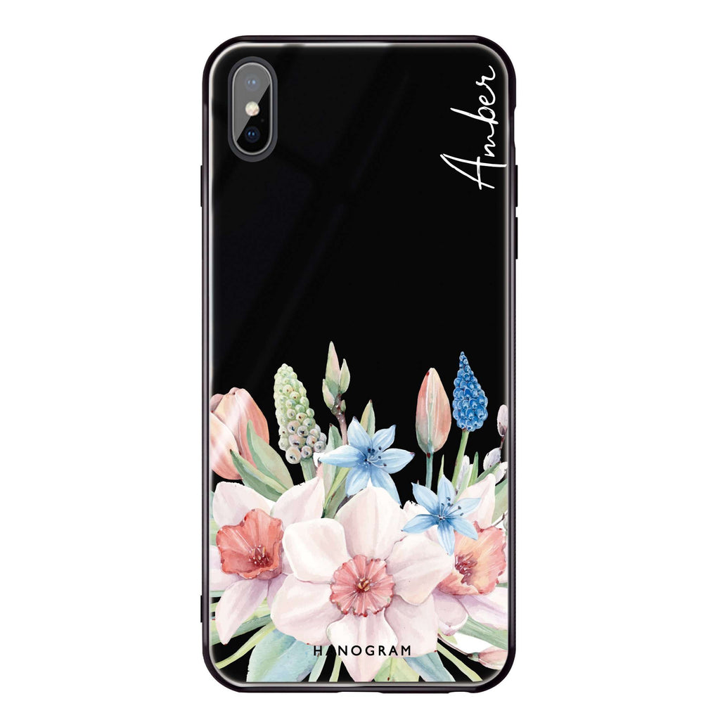 My Glamour Floral iPhone XS Glass Case