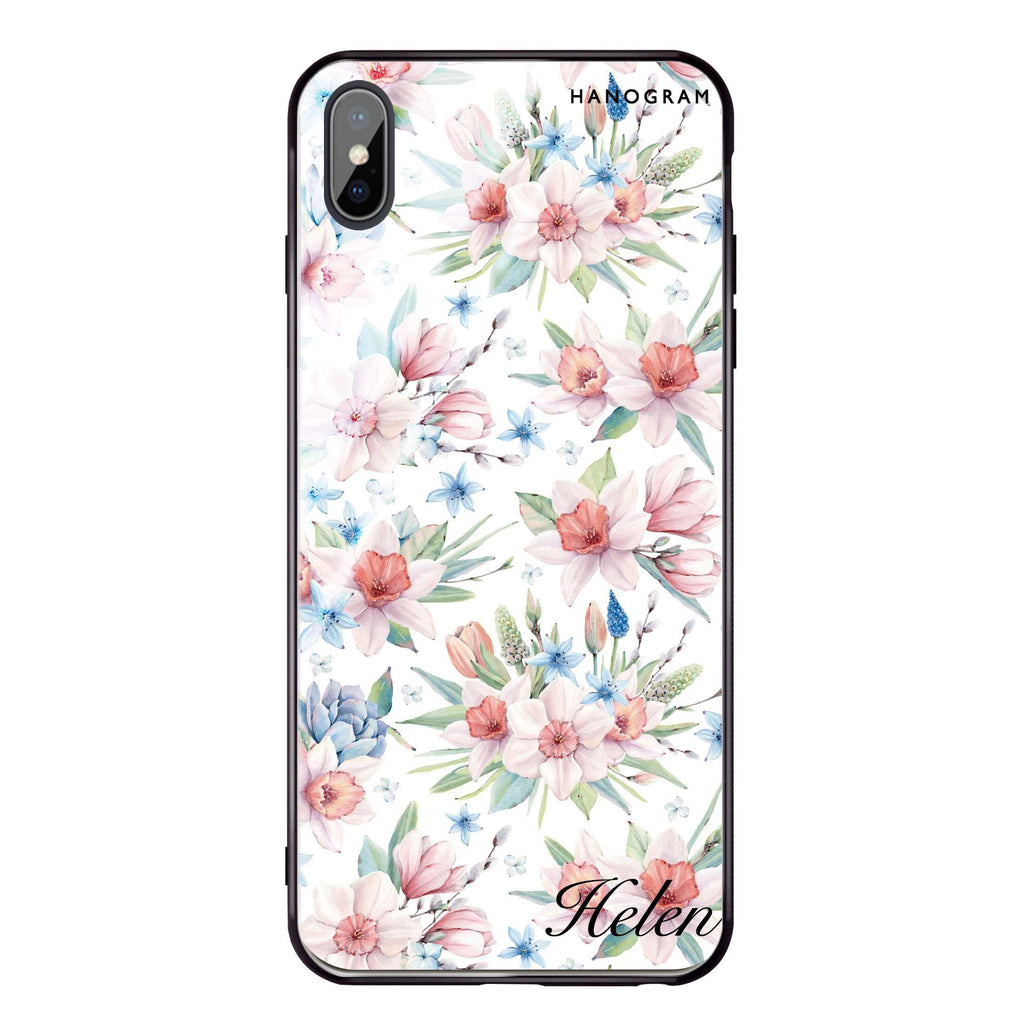 Glamour Floral World iPhone XS Max Glass Case