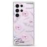 Vibrant Floral personalized name Samsung Galaxy S26/S25/S24/S23/S22 Ultra ultra clear case, transparent design, main view