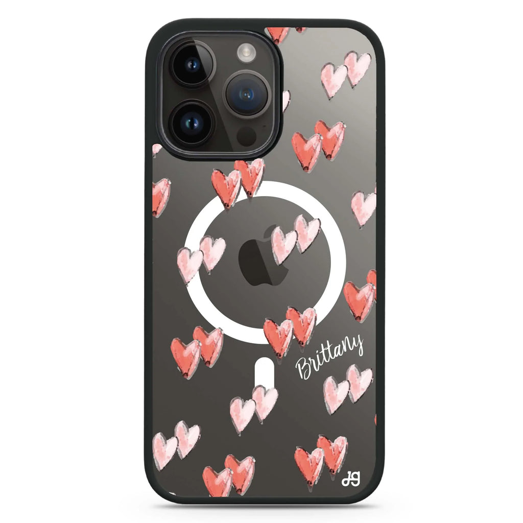 Double Heart MagSafe Compatible Impact Guard Bumper Case
