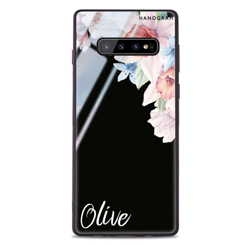 Glamour Floral Samsung S10 Plus Glass Case