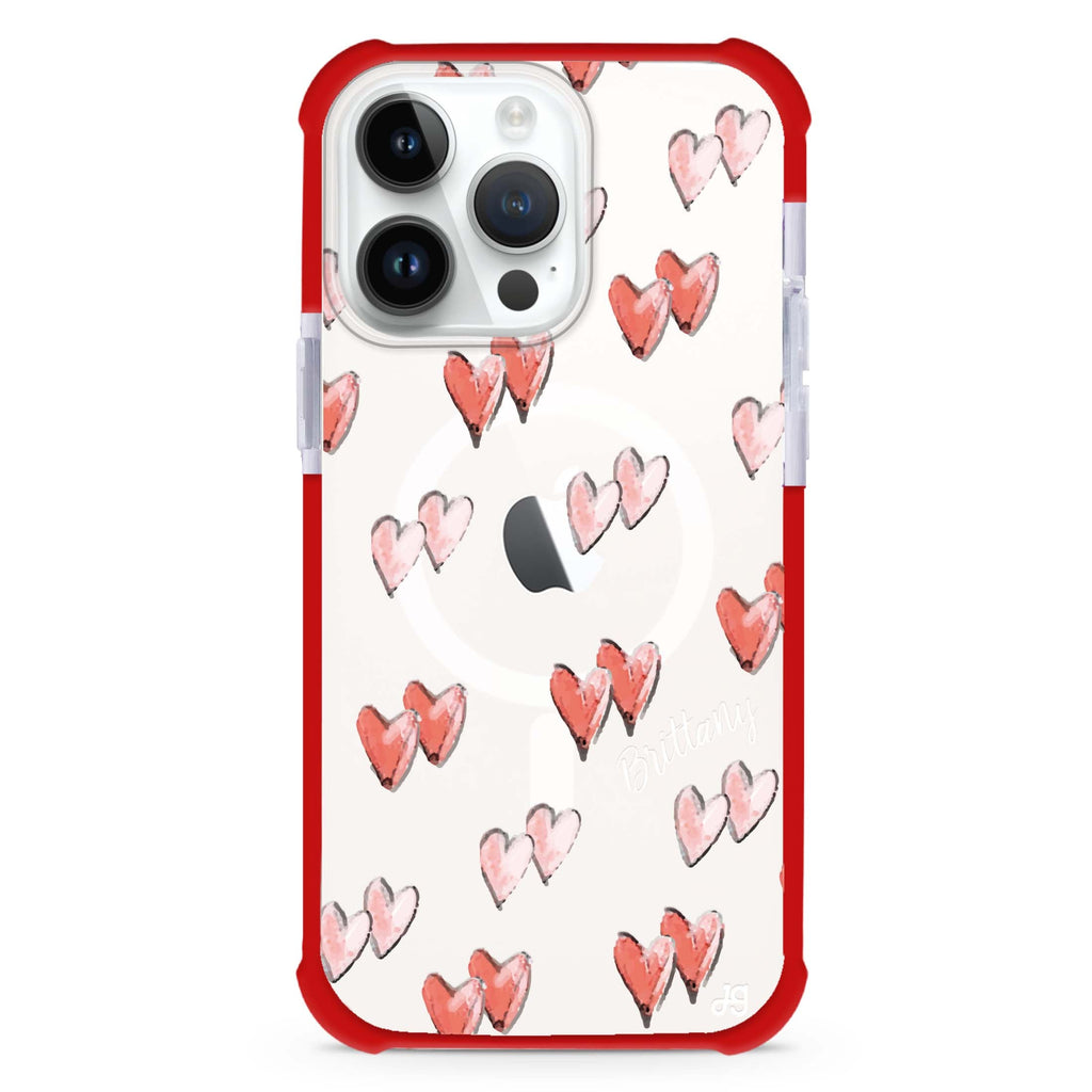 Double Heart MagSafe Compatible Ultra Shockproof Case