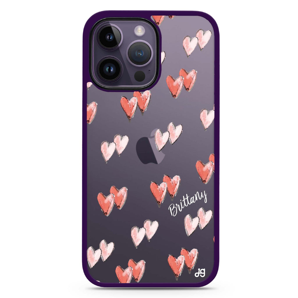 Double Heart Impact Guard Bumper Case