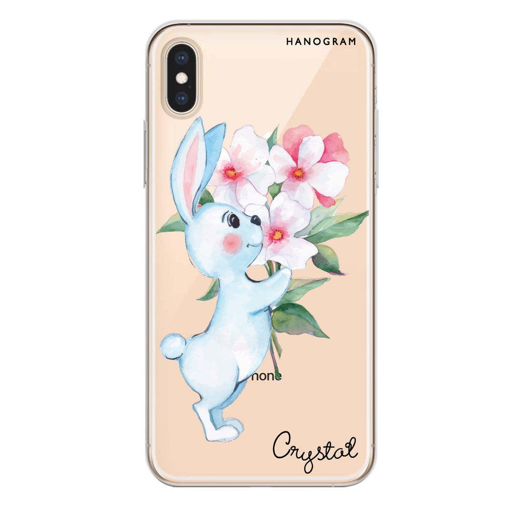 Rabbit And Flowers iPhone XS Ultra Clear Case