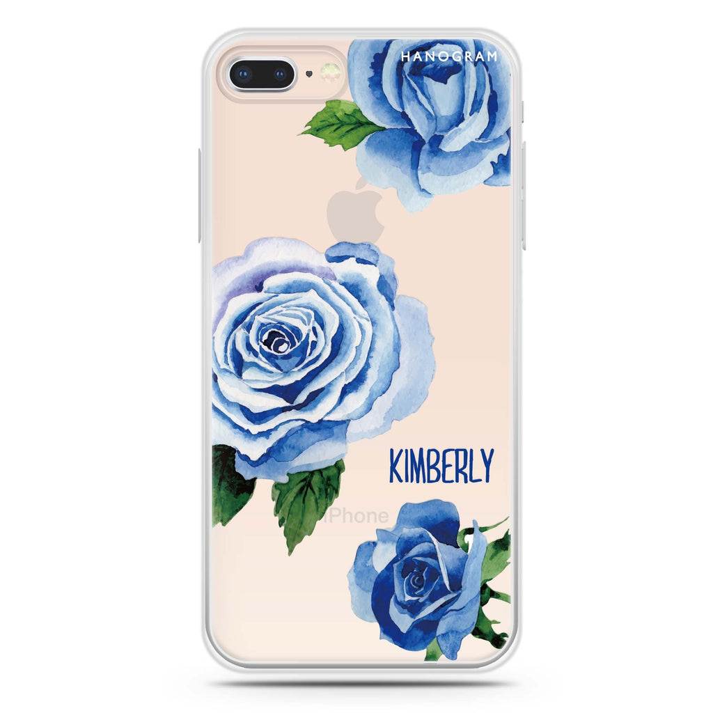 Blue Rose iPhone 8 Ultra Clear Case