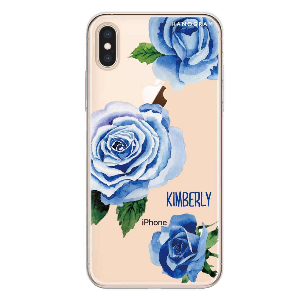 Blue Rose iPhone XS Max Ultra Clear Case
