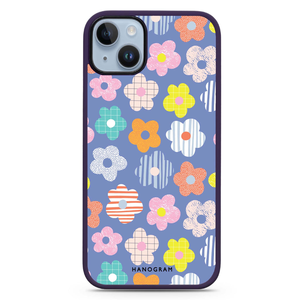 Floral Pattern iPhone 14 Plus MagSafe Compatible Impact Guard Bumper Case