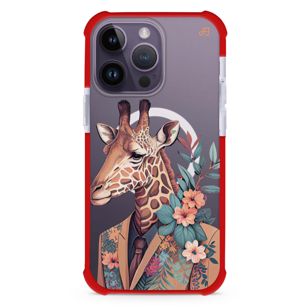 Giraffe & floral MagSafe Compatible Ultra Shockproof Case