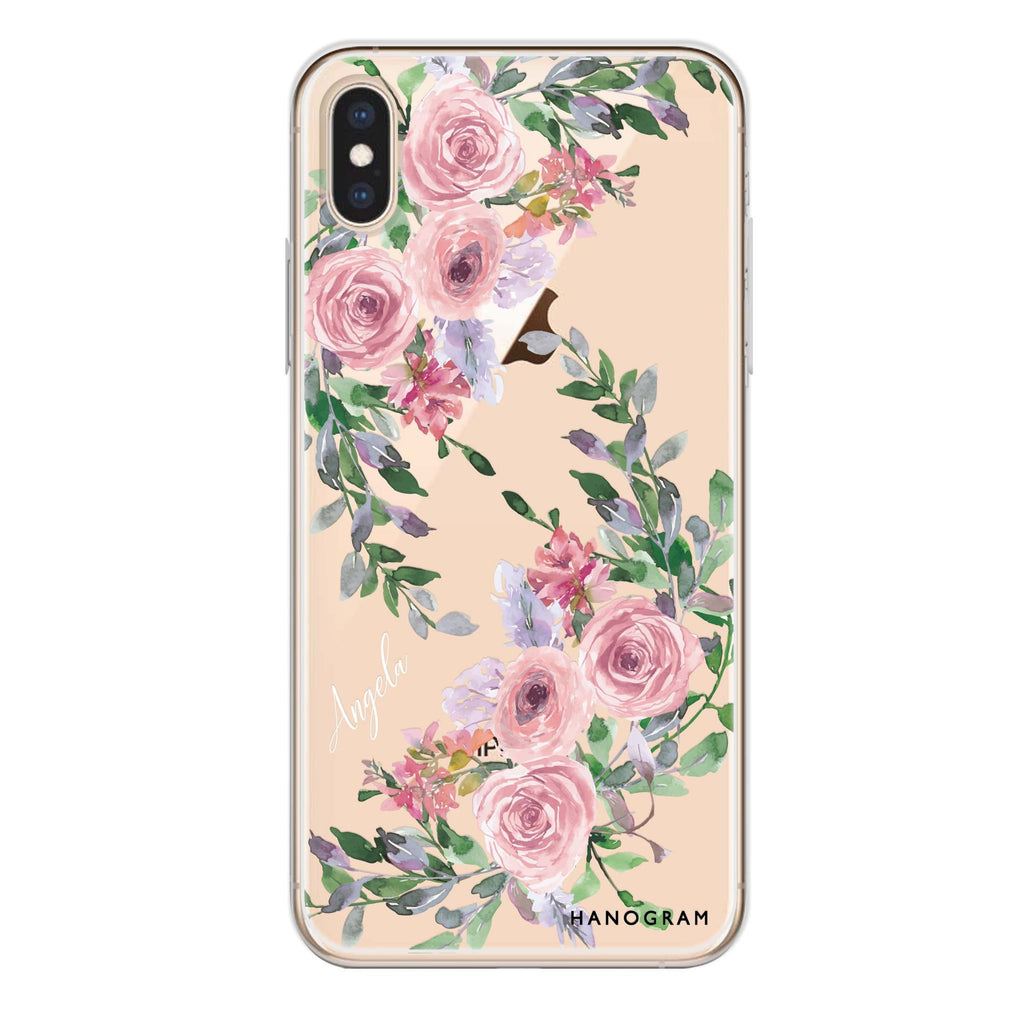 Lucy Watercolor Rose iPhone X Ultra Clear Case