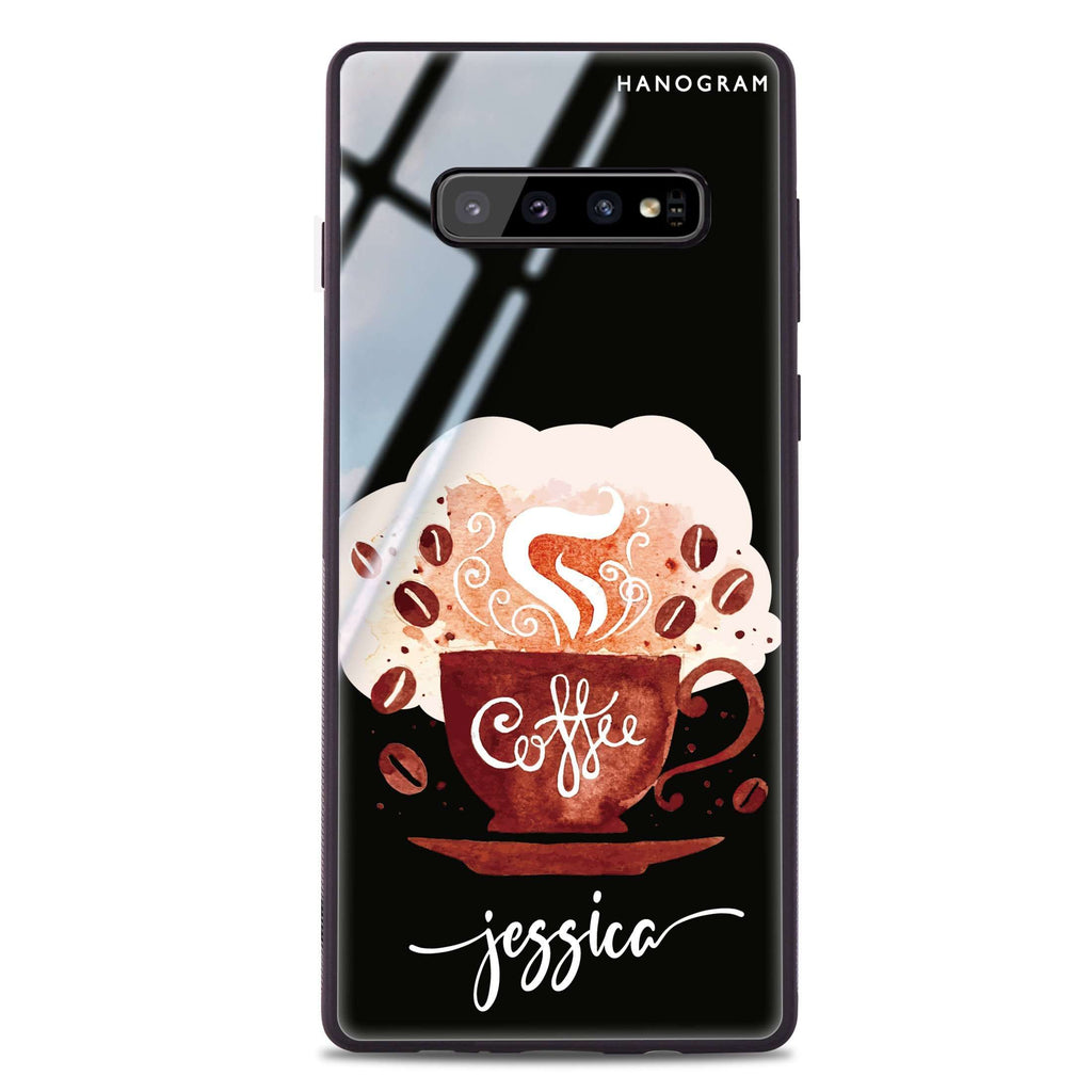 Fragrant coffee Samsung S10 Plus Glass Case