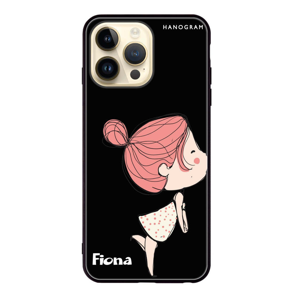 Cute girl kissing iPhone 13 Pro Max Glass Case