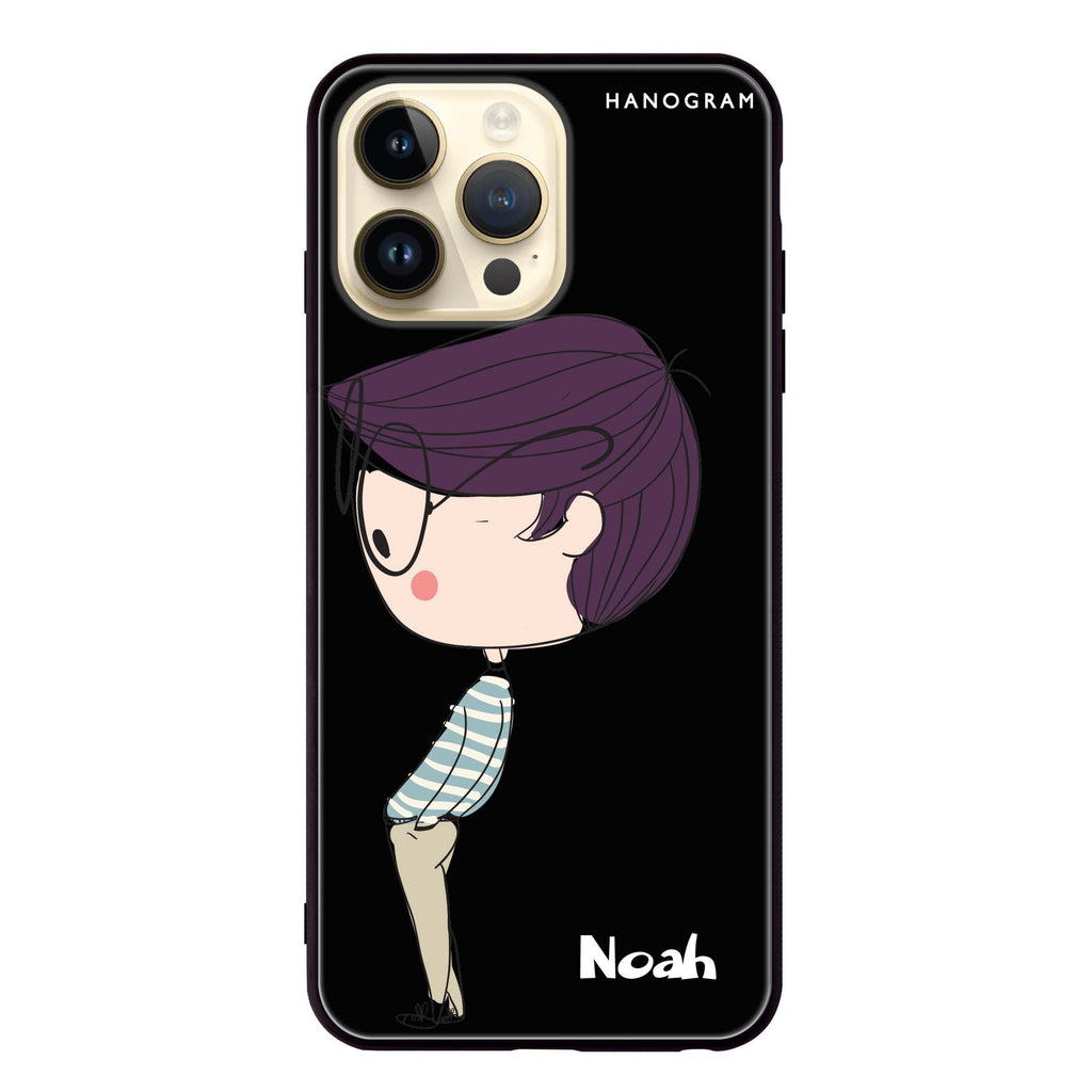 Boy kissing iPhone 13 Pro Max Glass Case