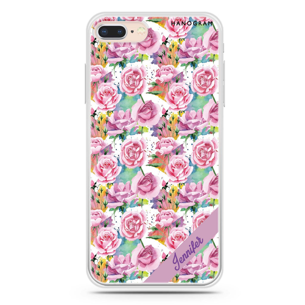 Colorful Rose iPhone 8 Ultra Clear Case