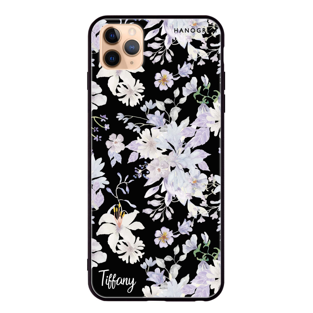 Serene Flowers Pattern iPhone 11 Pro Max Glass Case