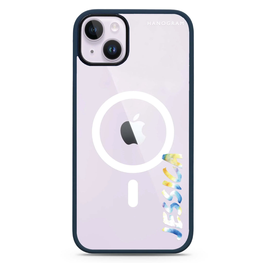 My Watercolour Name iPhone 14 Plus MagSafe Compatible Impact Guard Bumper Case