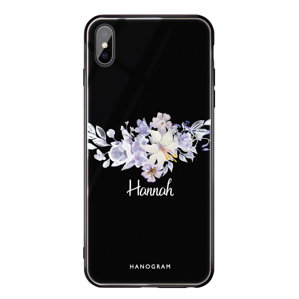 Serene Flowers & Me iPhone XS Max Glass Case