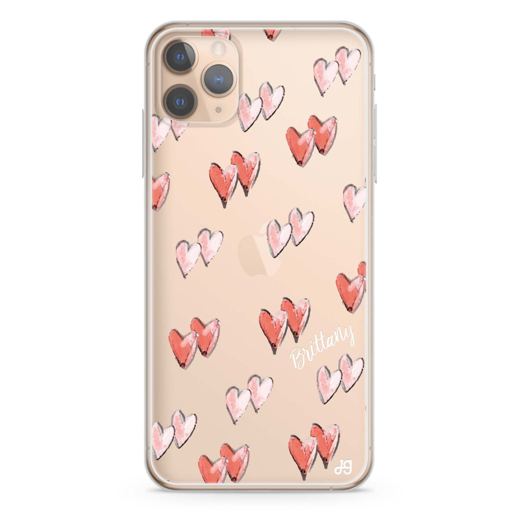 Double Heart iPhone 11 Pro Max Ultra Clear Case