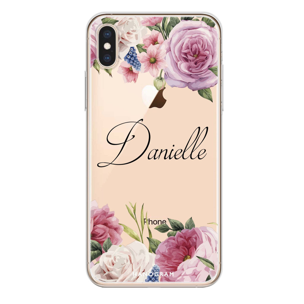 Light Pink Floral iPhone XS Ultra Clear Case