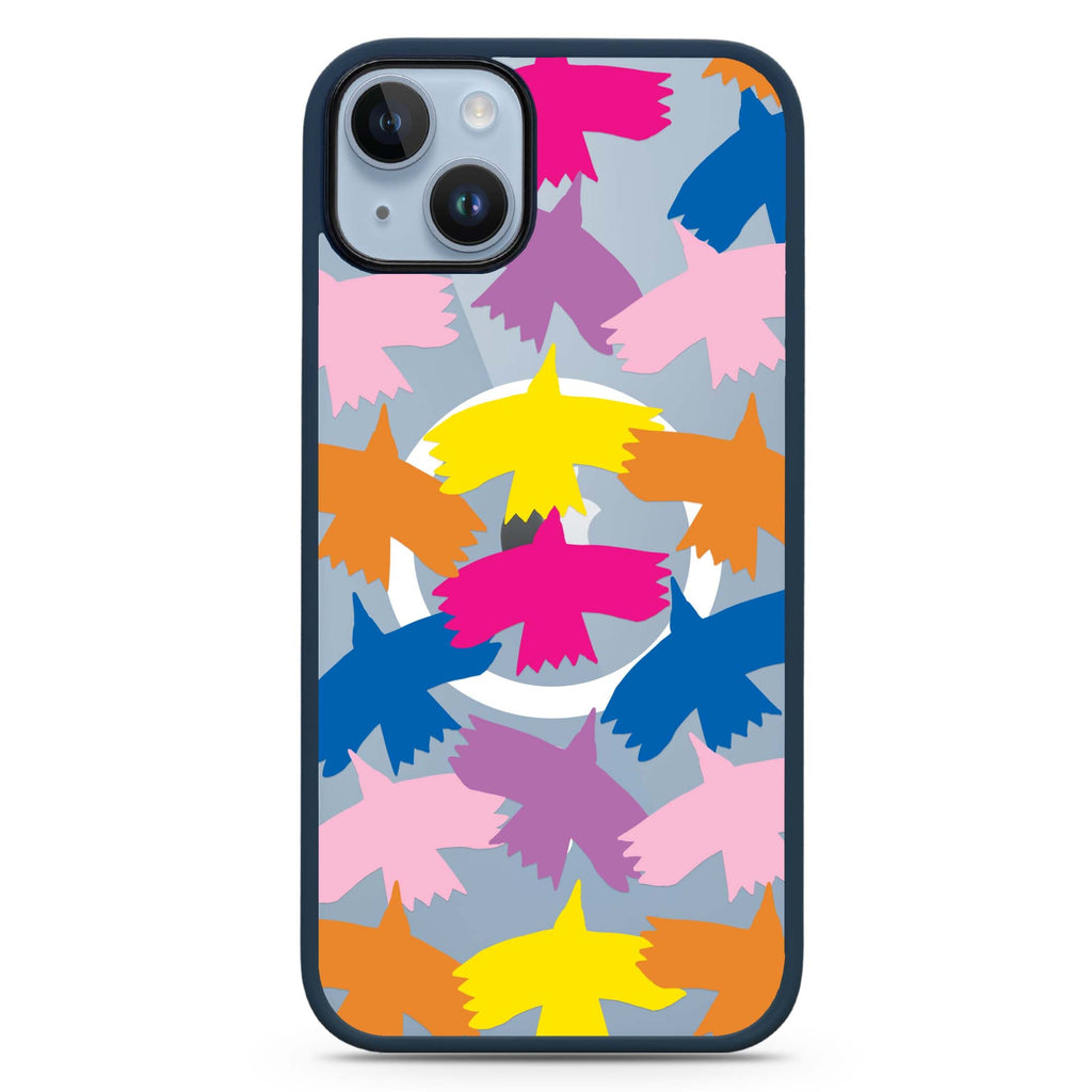 Colourful Birds iPhone 14 Plus MagSafe Compatible Impact Guard Bumper Case