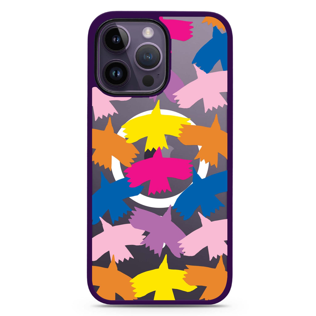 Colourful Birds MagSafe Compatible Impact Guard Bumper Case