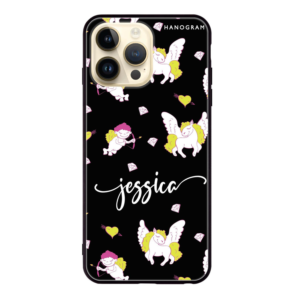 Angel & Unicorn Glass Case