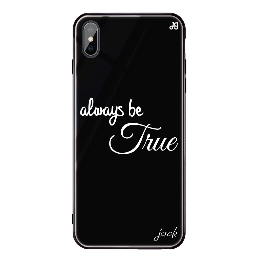 Always be true love with passion II iPhone X Glass Case